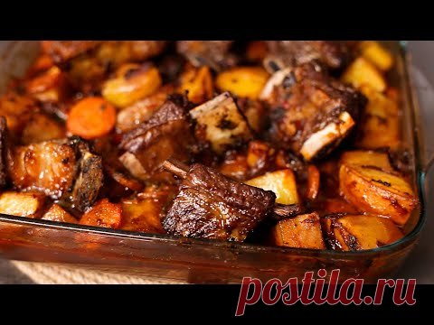 Вот как надо готовить рёбрышки! Рёбрышки в духовке. Рёбрышки, запеченные с овощами