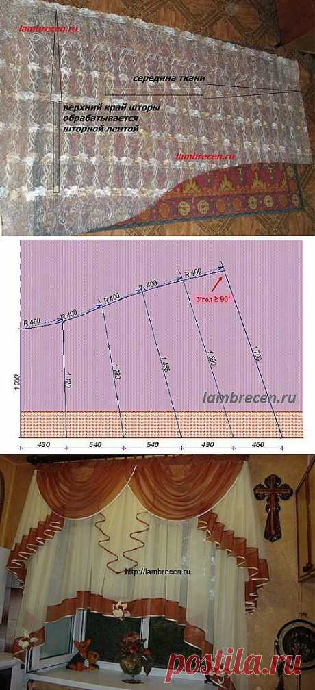 Как сшить штору в виде арки. | ШТОРЫ, ЛАМБРЕКЕНЫ, ДОМАШНИЙ ТЕКСТИЛЬ СВОИМИ РУКАМИ
