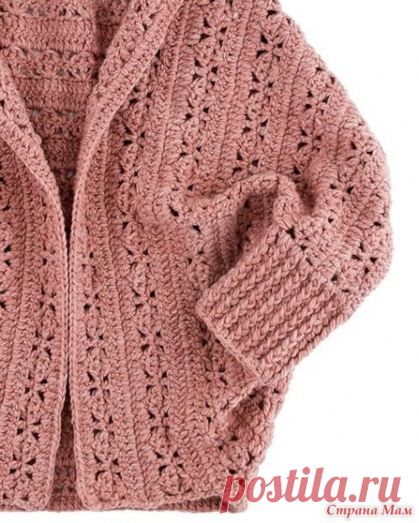 Уютный кардиган-кокон. Крючок.
