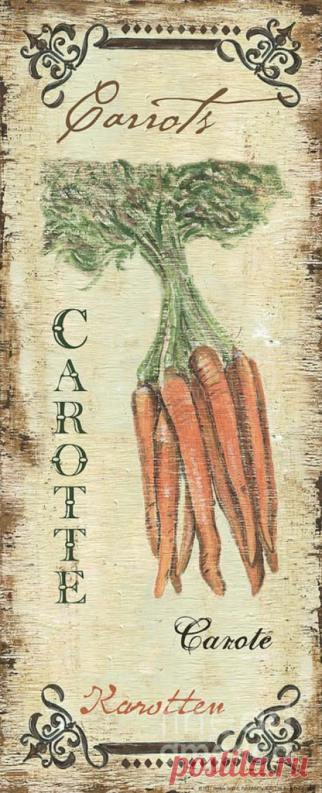 Vintage Vegetables 4 by Debbie DeWitt