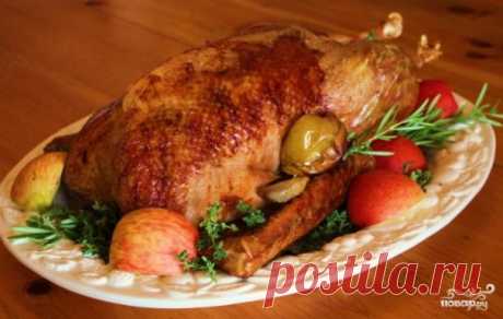 Новогодний гусь с яблоками и тмином - пошаговый рецепт с фото на Повар.ру