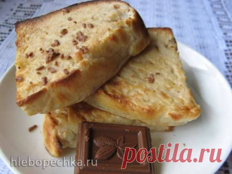 Вкусный завтрак за 15 минут - ХЛЕБОПЕЧКА.РУ - рецепты, отзывы, инструкции
Белый хлеб  (батон)	3 больших куска
молоко	1/2 ст.
банан	1/2 шт.
кардамон	1 шт.
масло сливочное	0,5 ч.л.
шоколад, сахарная пудра	по вкусу и желанию