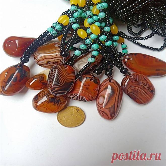 Sardonyx подвеска с необработанной ручкой из камня подвески, ожерелья прозрачная текстура и кремовый цвет, Ретро мода | Украшения и аксессуары | АлиЭкспресс