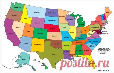 Происхождение названий штатов Америки