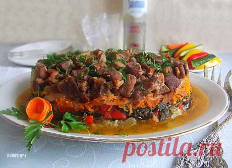 Свиная шейка с овощами