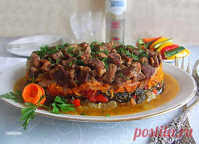 Свиная шейка с овощами