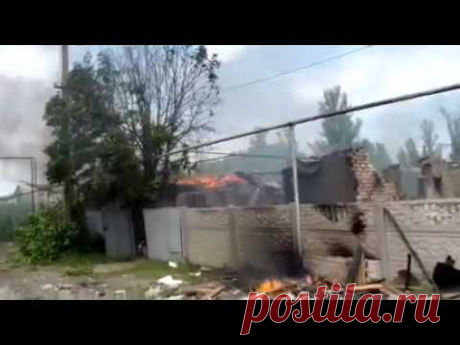 Авиаудар по Станице Луганская 02.07.2014