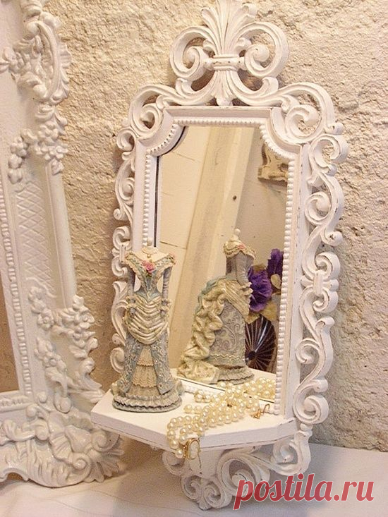 Shabby Chic Craft Ideas | shabby chic ideas and crafts / Vintage Shabby Cottage White Ornate by ...