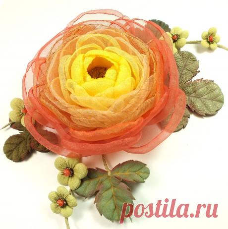 Цветы Огненной Долины. Брошь-цветок из ткани и натуральной кожи – купить в интернет-магазине на Ярмарке Мастеров с доставкой Цветы Огненной Долины. Брошь-цветок из ткани и натуральной кожи - купить или заказать в интернет-магазине на Ярмарке Мастеров | Брошь-цветок из ткани, листья и маленькие цветы -…