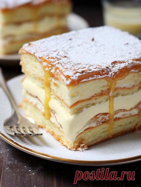 Vanilla Custard Puff Pastry Cake This Vanilla Custard Puff Pastry Cake is a delightfully airy and creamy dessert that will become a staple recipe for your sweet cravings in spring and summer.