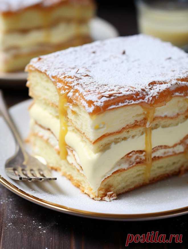 Vanilla Custard Puff Pastry Cake This Vanilla Custard Puff Pastry Cake is a delightfully airy and creamy dessert that will become a staple recipe for your sweet cravings in spring and summer.