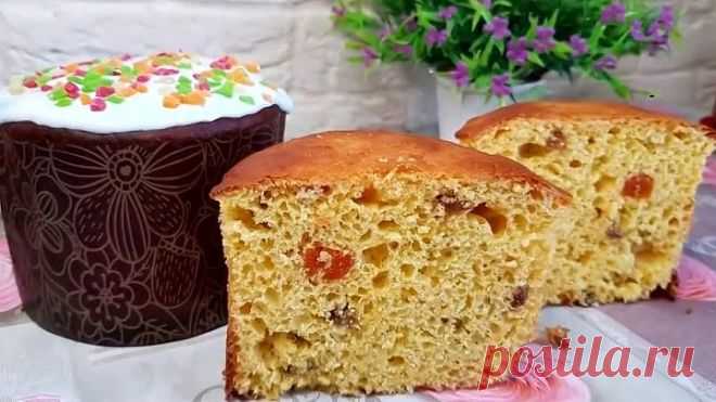 ЛЕНИВЫЙ КУЛИЧ! Пасхальный Кулич БЕЗ ЗАМЕСА. Простой и Всегда УДАЧНЫЙ РЕЦЕПТ