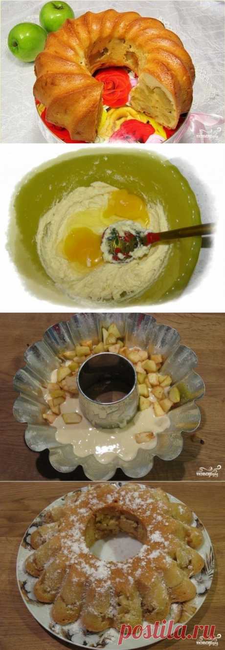 Шарлотка с яблоками на кефире - пошаговый кулинарный рецепт с фото на Повар.ру