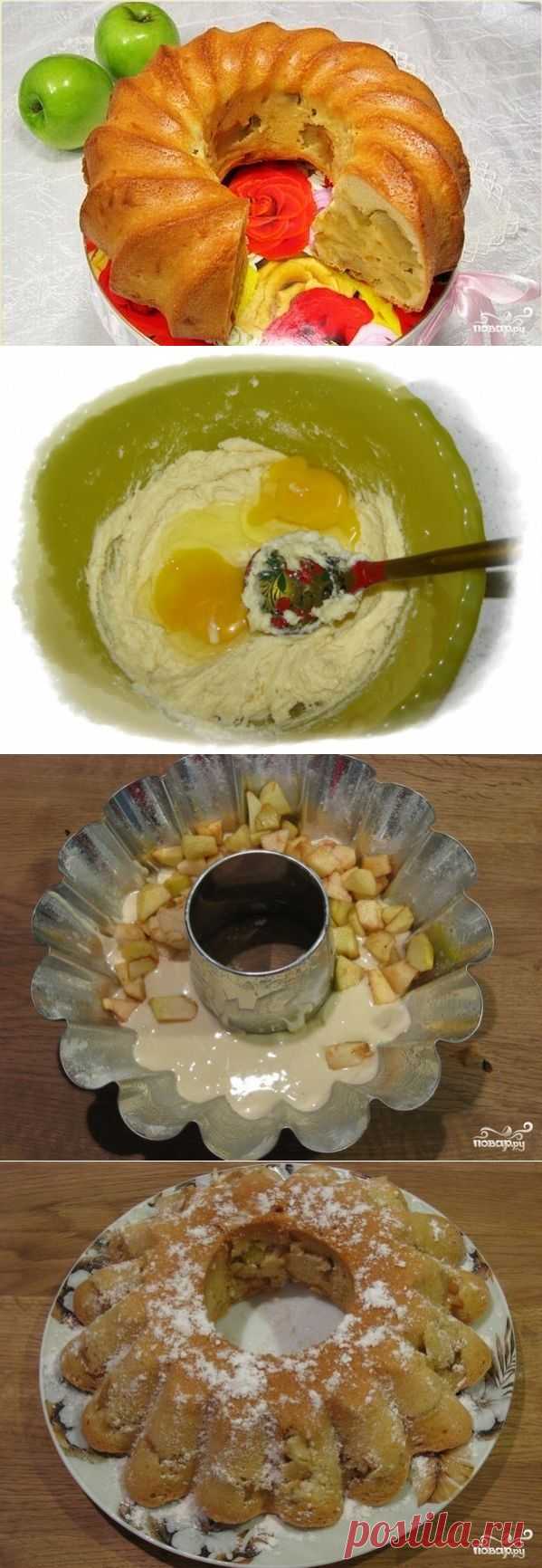 Шарлотка с яблоками на кефире - пошаговый кулинарный рецепт с фото на Повар.ру