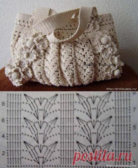 Летняя сумка крючком - ажурная роскошь.