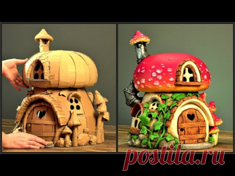 ❣DIY Mushroom House Using Cardboard❣