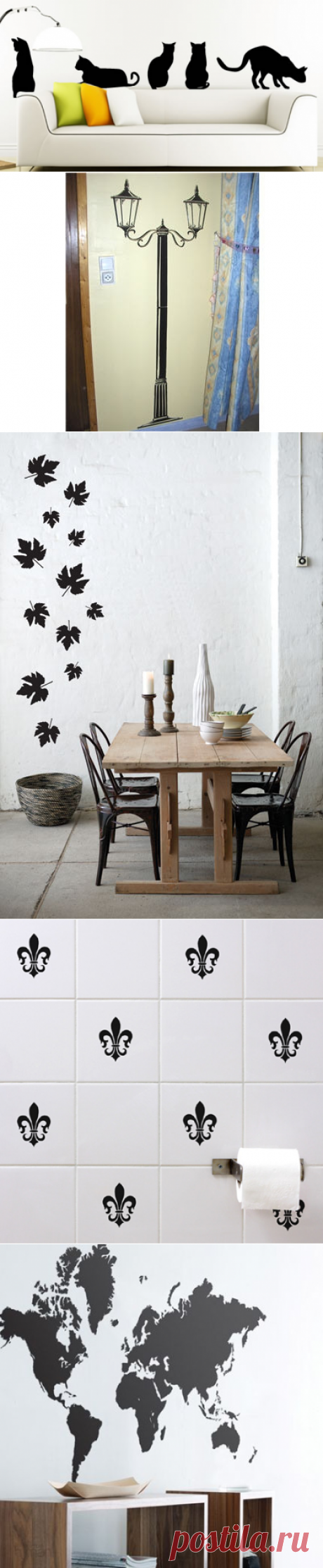 Использование трафаретов и наклеек в интерьере | Роскошь и уют