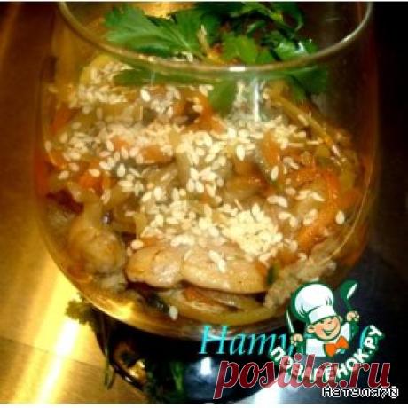 Теплый закусочный салат - кулинарный рецепт