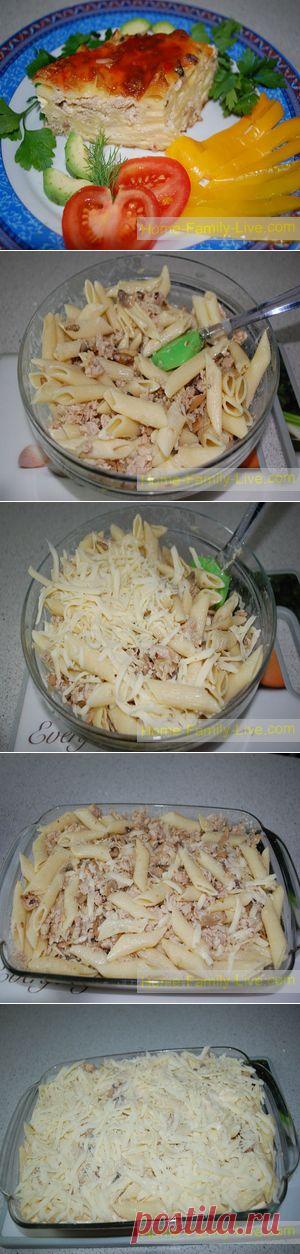 Запеканка из макарон с фаршем - Кулинарные рецепты