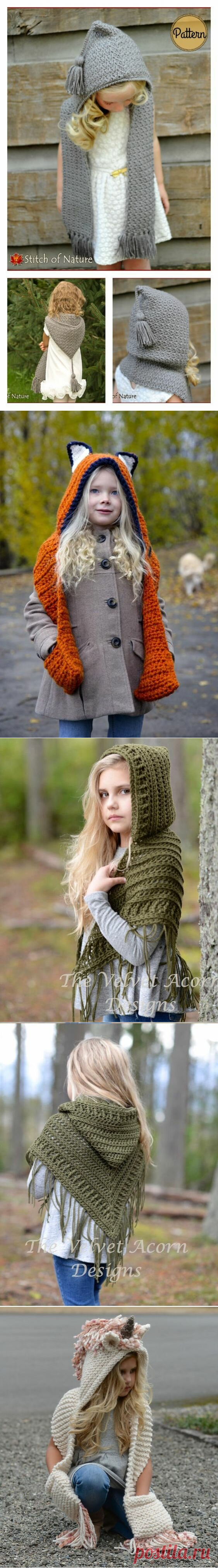 18 необыкновенных вязаных шарфов-капюшонов | Только handmade | Яндекс Дзен