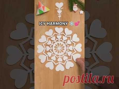 EASY PAPER SNOWFLAKE ICY HARMONY | HOW TO MAKE SNOWFLAKES, CHRISTMAS CRAFT