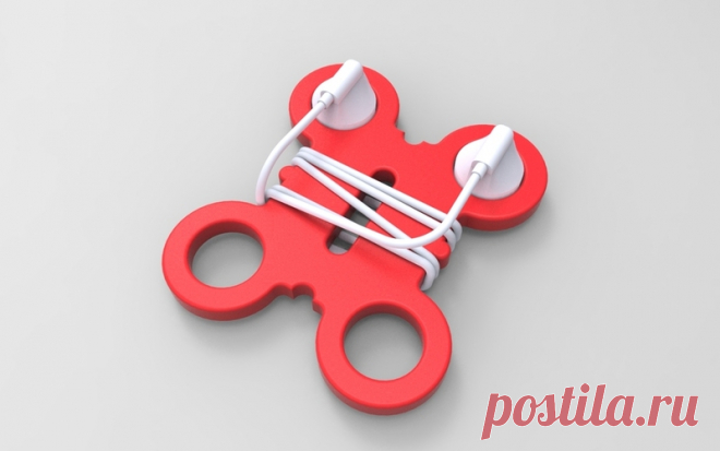 3D Printed Earphone wire holder by alienkim | Pinshape