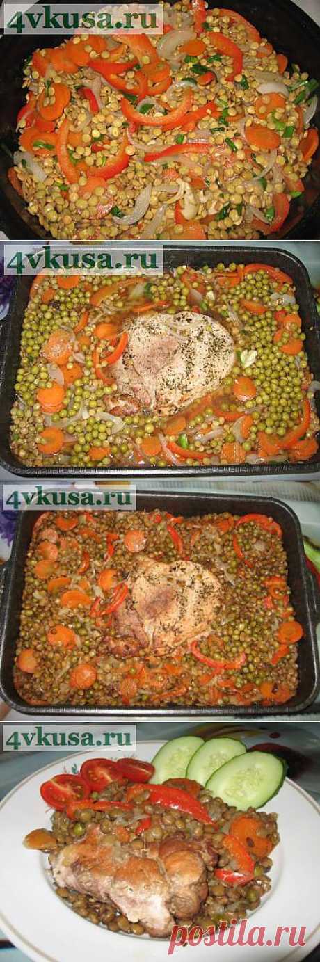 Свинина с чечевицей и овощами. Фоторецепт. | 4vkusa.ru