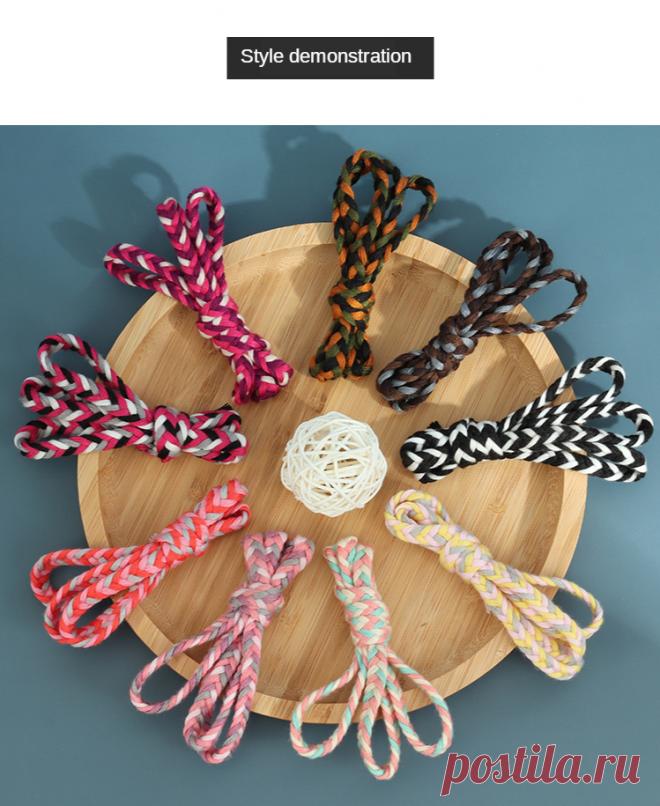 5 м 8 мм хлопчатобумажная веревка плоская 3 нити плетеная веревка витая веревка для шнурка пояс ремень шляпа декоративная тесьма DIY ремесло шнур|Шнуры| | АлиЭкспресс