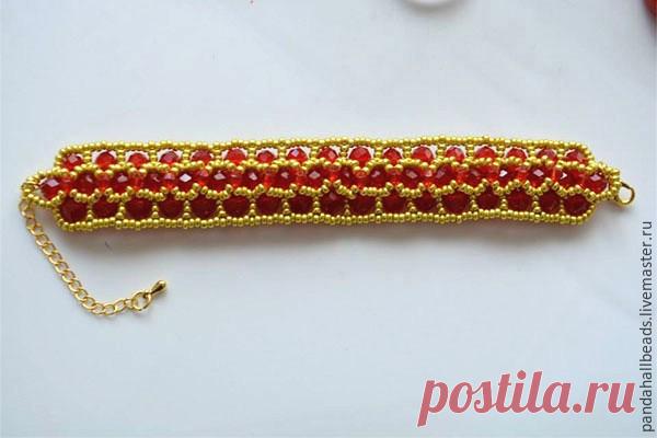 Красно-золотой браслет
