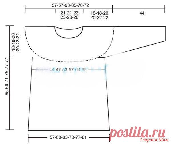 Ажурный джемпер с круглой плотной кокеткой - Все в ажуре... (вязание крючком) - Страна Мам