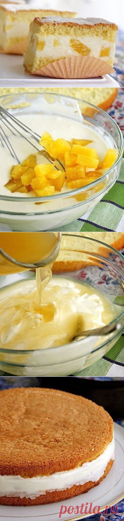 Торт с нежнейшим творожным кремом