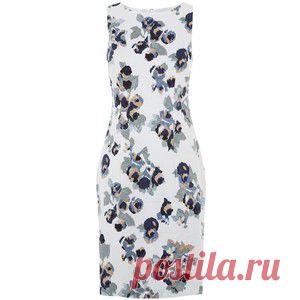 Printed floral satin dress - Polyvore