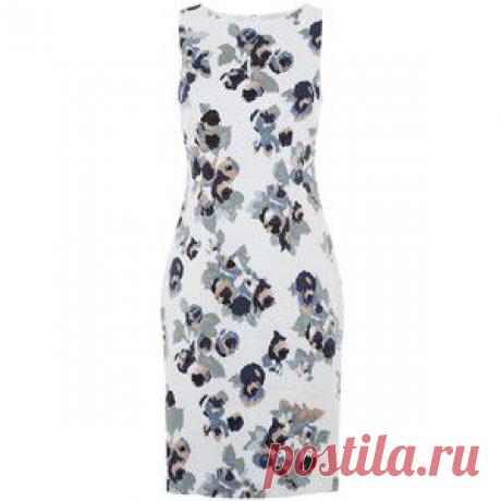 Printed floral satin dress - Polyvore