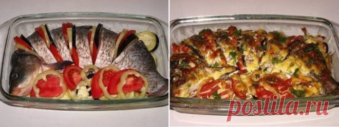 Карп, запеченный с овощами. Шикарное блюдо!