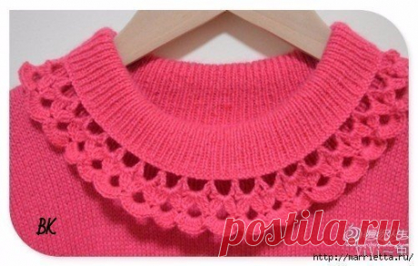 СХЕМА ВЯЗАНИЯ КРЮЧКОМ АЖУРНОЙ ОБВЯЗКИ ГОРЛОВИНЫ
#вязание #рукоделие #крючок