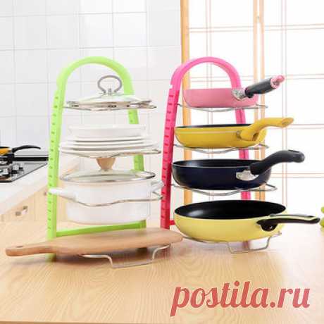 Многофункциональная многослойная горшок инструмент полки держатель кастрюли крышка подставка подставка для хранения кухня на Banggood