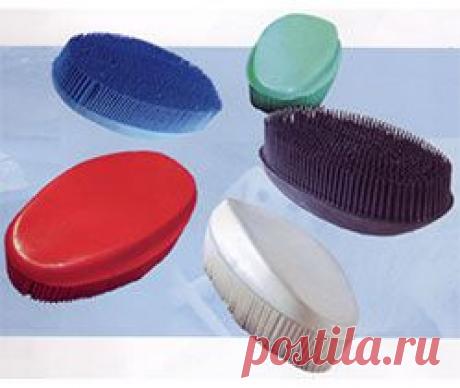 Белый кот : Щетки &quot;Овал&quot; каучуковые, белые, красные, голубые, зеленые, черные,желтые