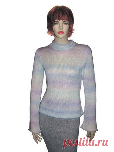 Вязание мохерового джемпера на машине 3 класса