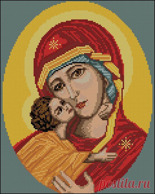 Образ Богородицы Игоревская Вышивки крестиком бисером