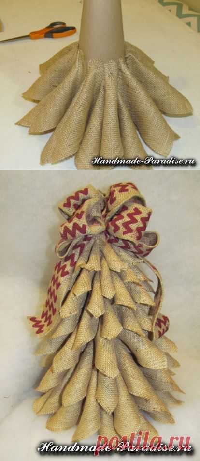 Новогодняя елка из мешковины - Handmade-Paradise