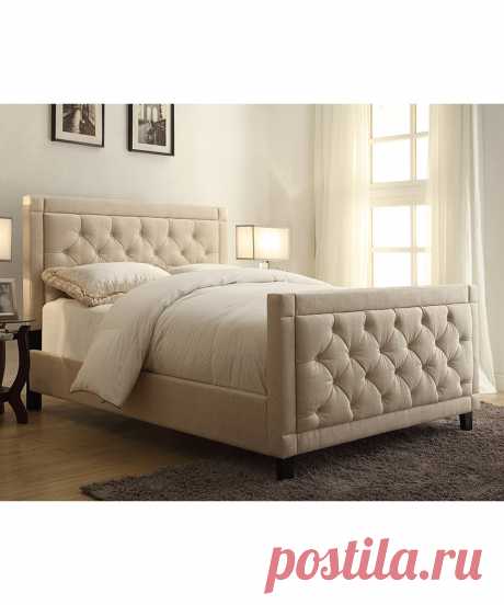Pulaski Oyster Nusilk Button Tuft Headboard &amp; Footboard Set | zulily