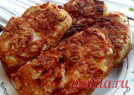 Оригинальные горячие бутерброды с картофелем и сосисками! Вкусно и очень сытно!