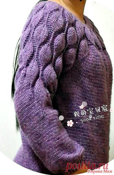 Пуловер на круглой кокетке 