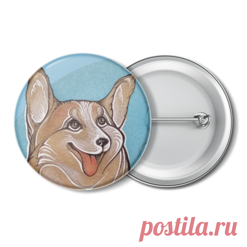 Заказать значок Корги #2709577 за 170 руб. – значки на одежду с прикольными надписями в Москве