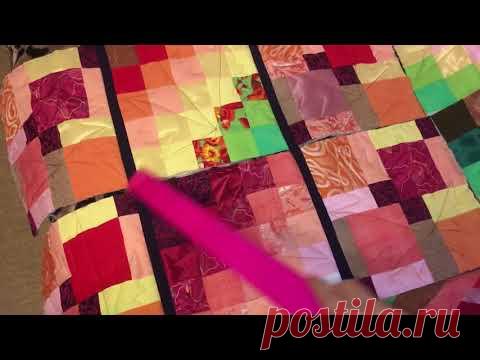 DIY Лоскутное одеяло. Соединение блоков. Часть 2.