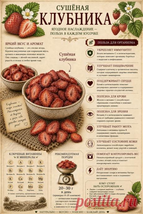 Клубника сушеная польза