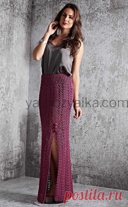 Женская макси-юбка крючком со схемами. Юбка в пол крючком схемы