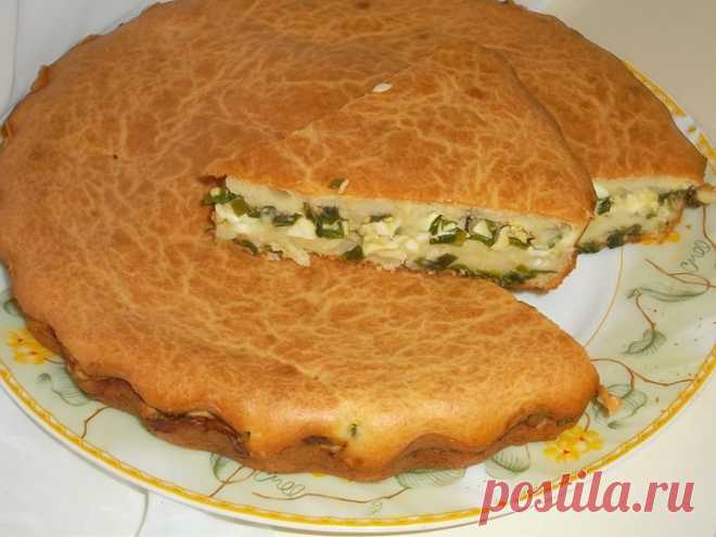 Заливной пирог с зеленым луком и яйцом - рецепт - как приготовить - ингредиенты, состав, время приготовления - Леди Mail.Ru