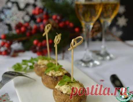 Шампиньоны, фаршированные фетой и творожным сыром – кулинарный рецепт