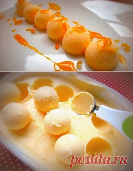 Мандариновое мороженое.